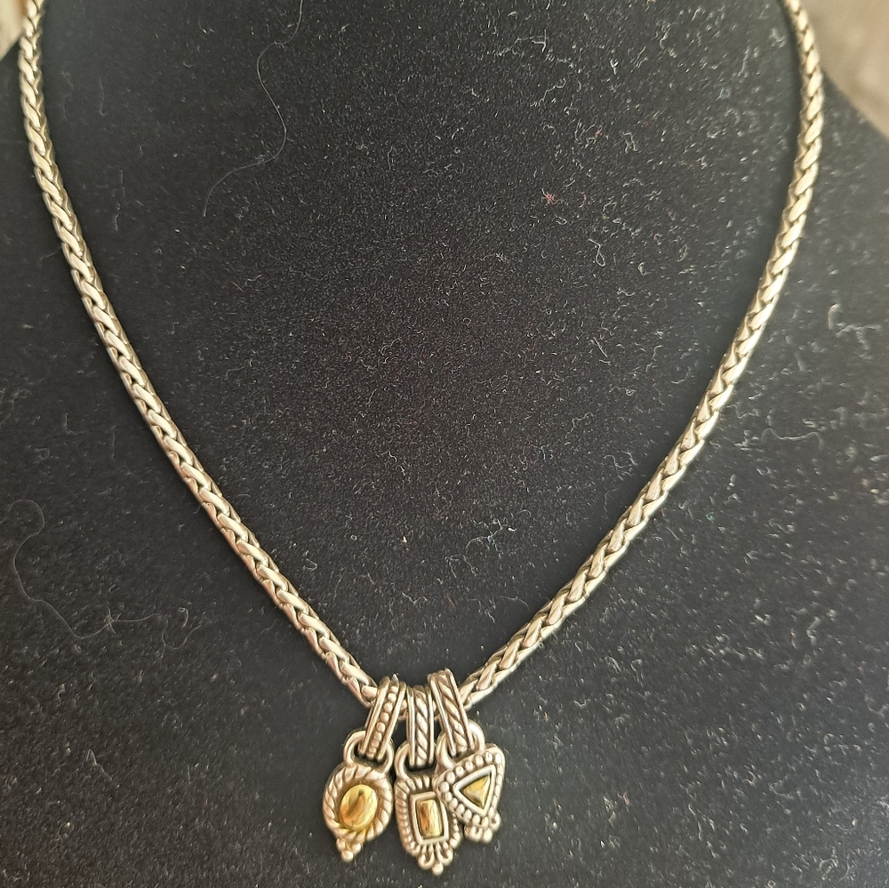 Brighton Three Charm Vintage Necklace 15.5"-18"
